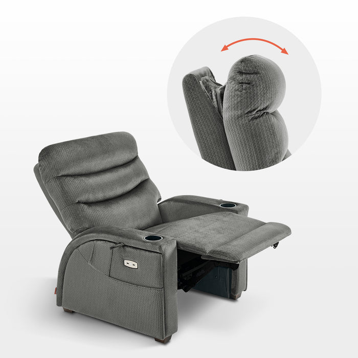 MCombo Power Zero Gravity Recliner Chair with Adjustable Headrest for Living Room, Fabric ZG334