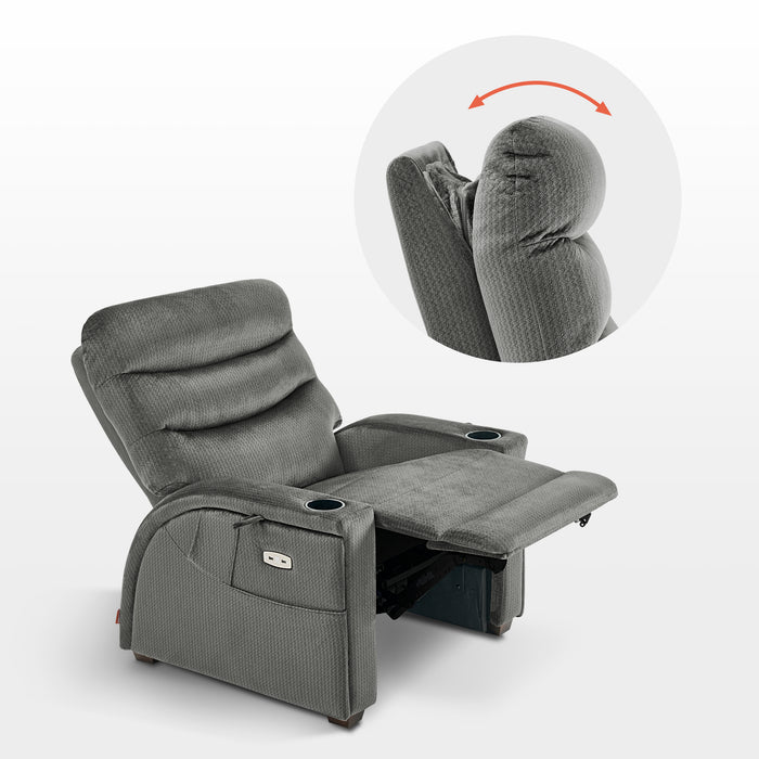 MCombo Power Zero Gravity Recliner Chair for Living Room, Power Headrest, Infinite Position, Fabric ZG334