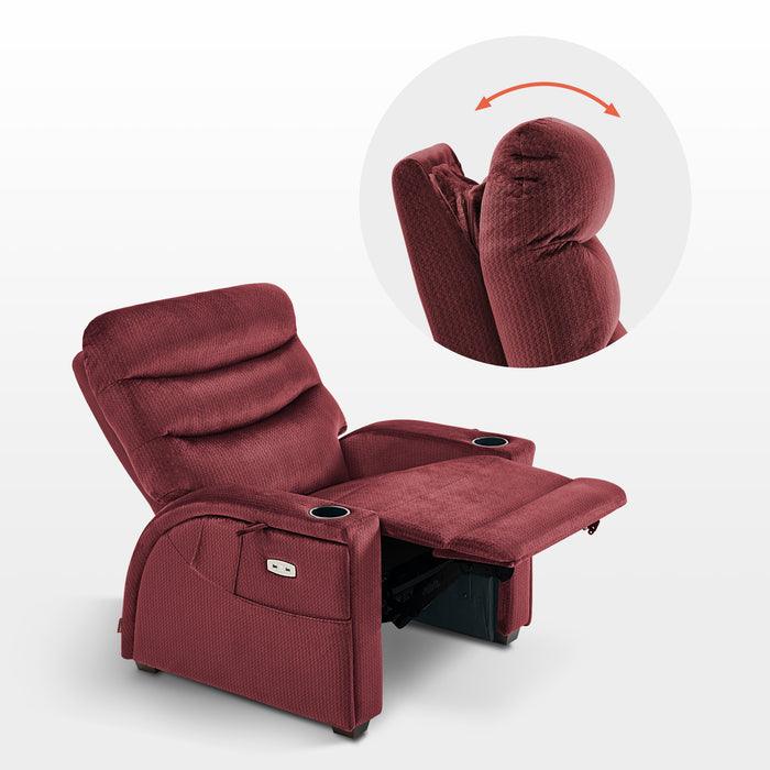 MCombo Power Zero Gravity Recliner Chair with Adjustable Headrest for Living Room, Fabric ZG334