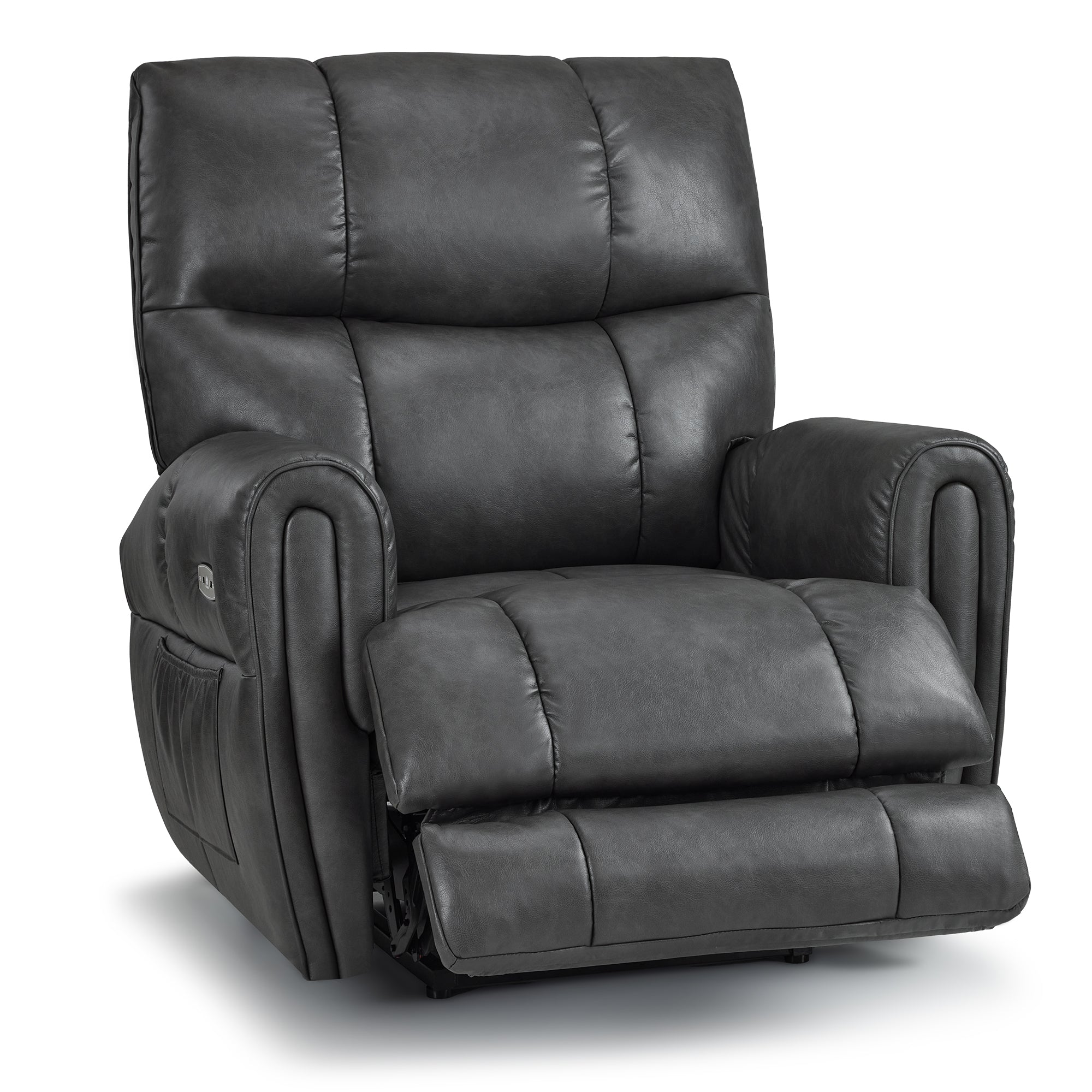 Large Dual Motor Power Recliner Chair with Heat and Vibration, 6199