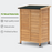 Mcombo Outdoor Wood Storage Cabinet, Small Size Garden Wooden Tool Shed with Double doors, Outside Tools Cabinet for Backyard (24.6”x 18.3”x38.2”) 6059-0985CR