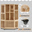 MCombo Large Corner Cat House Villa, Wooden Indoor Cat Enclosure with Scratching Post, Multi-Feature Enclosed Cat Cages with Escape Doors, Wood Cat Condo with Wheels CT96