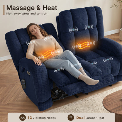 65 in Oversized Reclining Loveseat with Heat & Massage 6855 