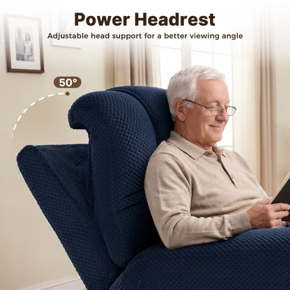 4-Motor Power Lift Recliner with Power Lumbar & Headrest R7558