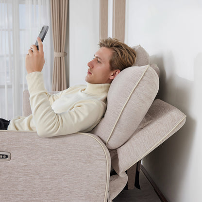Power Reclining Loveseat with Console and Adjustable Headrest, Wall Hugger, 6926