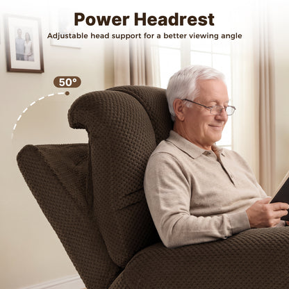 4-Motor Power Lift Recliner with Power Lumbar & Headrest R7558