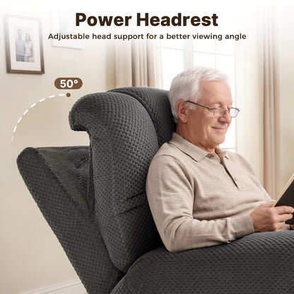 4-Motor Power Lift Recliner with Power Lumbar & Headrest R7558