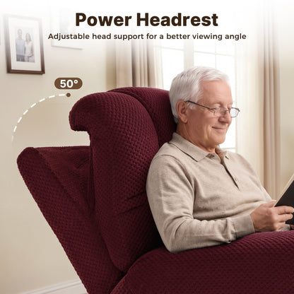 4-Motor Power Lift Recliner with Power Lumbar & Headrest R7558