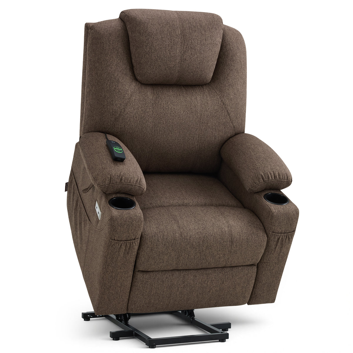 Power Lift Recliner Chair for Elderly, Massage and Heat, Fabric 7040|7516|7141|R7042|R7045|R7510