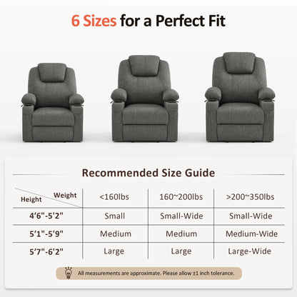 Power Lift Recliner Chair for Elderly, Massage and Heat, Fabric 7040|7516|7141|R7042|R7045|R7510