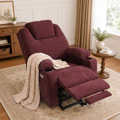 Power Lift Recliner Chair for Elderly, Massage and Heat, Fabric 7040|7516|7141|R7042|R7045|R7510