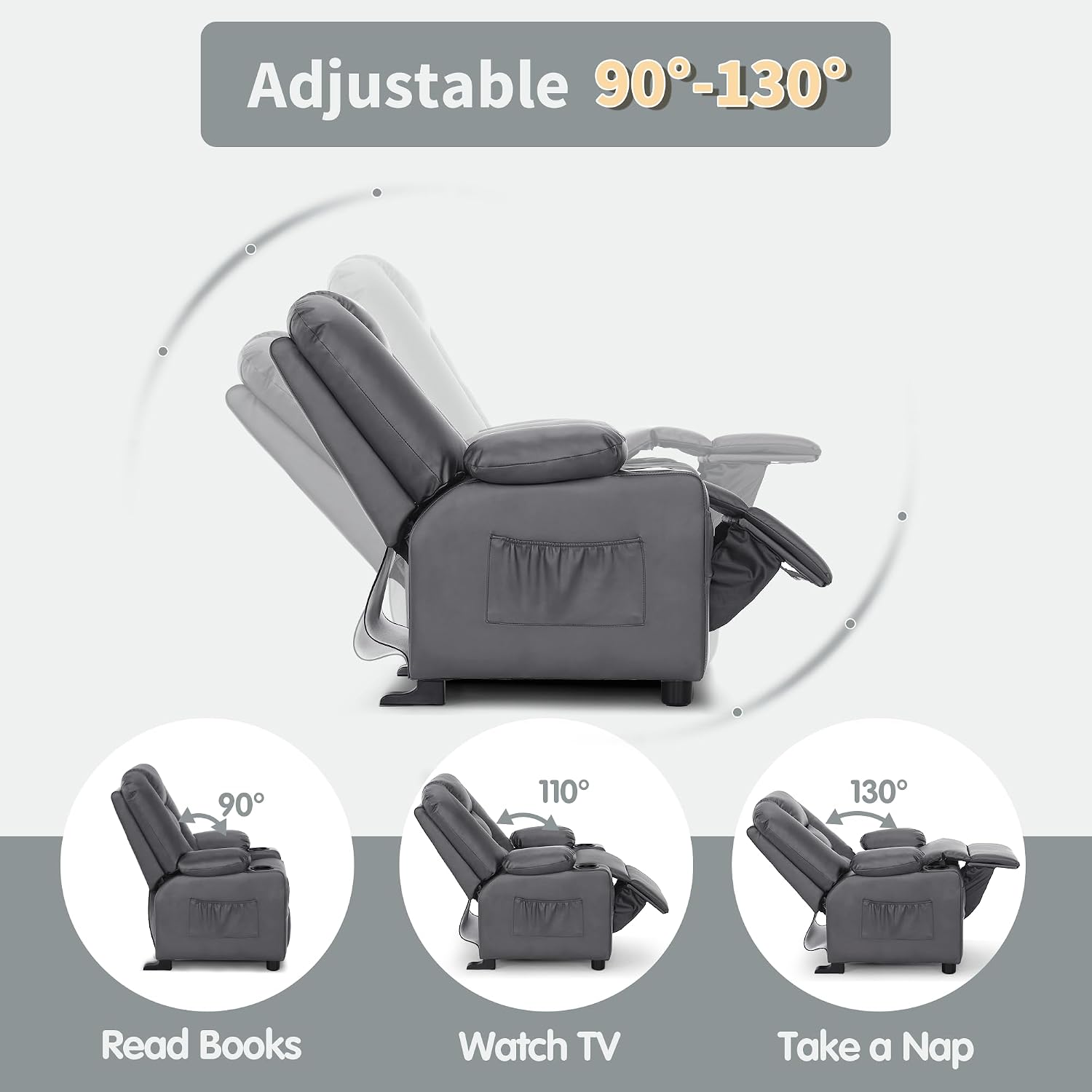 Big Kids Recliner for Ages 3+, Toddlers Recliner Sofa 7322