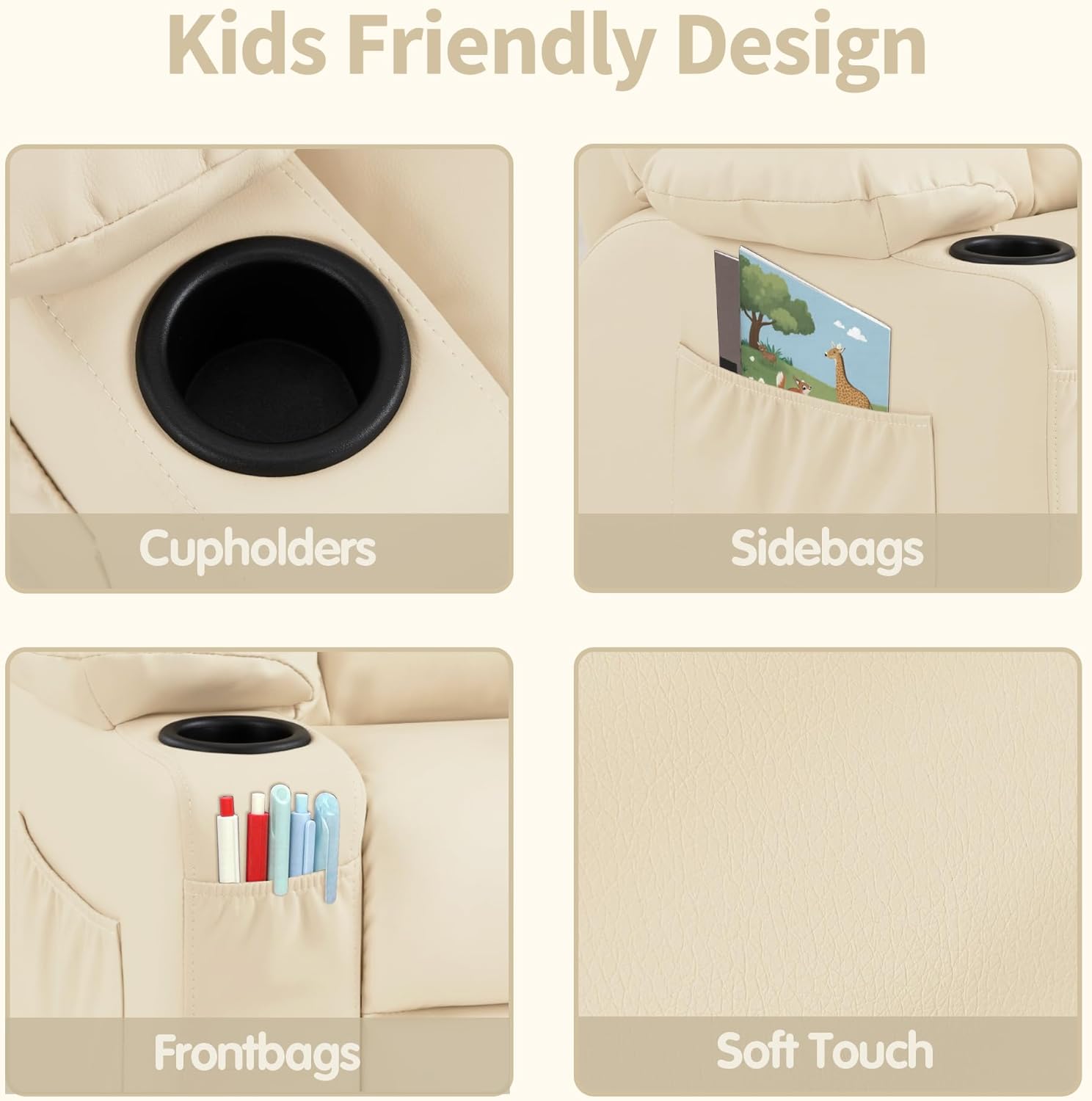 Big Kids Recliner for Ages 3+, Toddlers Recliner Sofa 7322
