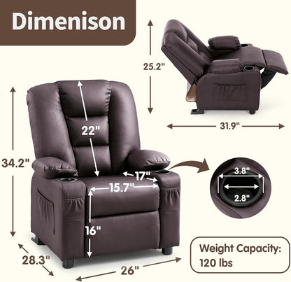Big Kids Recliner for Ages 3+, Toddlers Recliner Sofa 7322