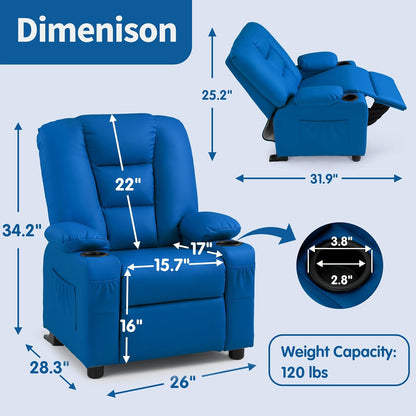 Big Kids Recliner for Ages 3+, Toddlers Recliner Sofa 7322