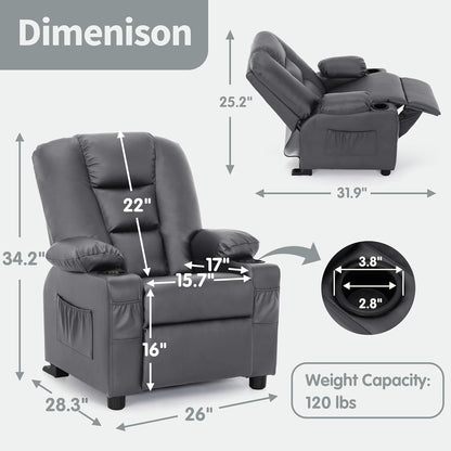 Big Kids Recliner for Ages 3+, Toddlers Recliner Sofa 7322