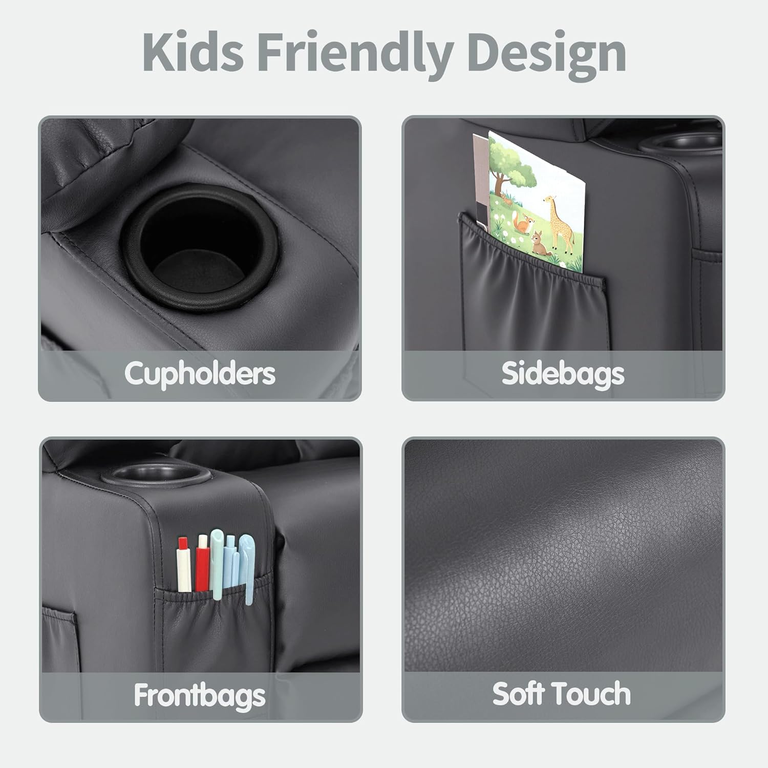 Big Kids Recliner for Ages 3+, Toddlers Recliner Sofa 7322
