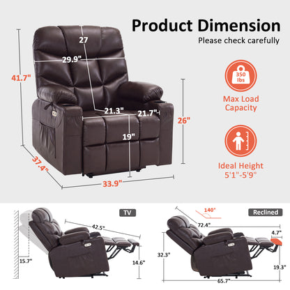 Power Lift Recliner Chair for Elderly, Faux Leather 7287|R7289