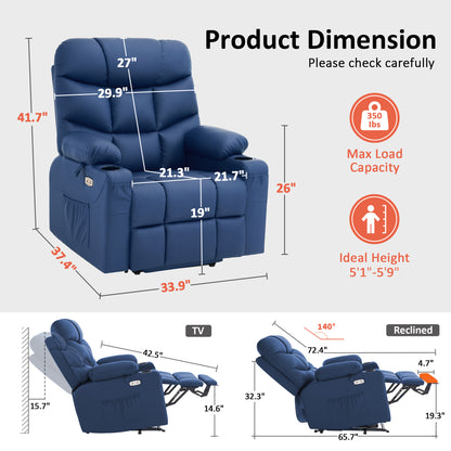 Power Lift Recliner Chair for Elderly, Faux Leather 7287|R7289