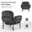 MCombo Modern Accent Chair with Ottoman, Living Room Chairs with Removable and Washable Cushion, Chenille Upholstered Leisure Sofa Chair for Bedroom Office 4071