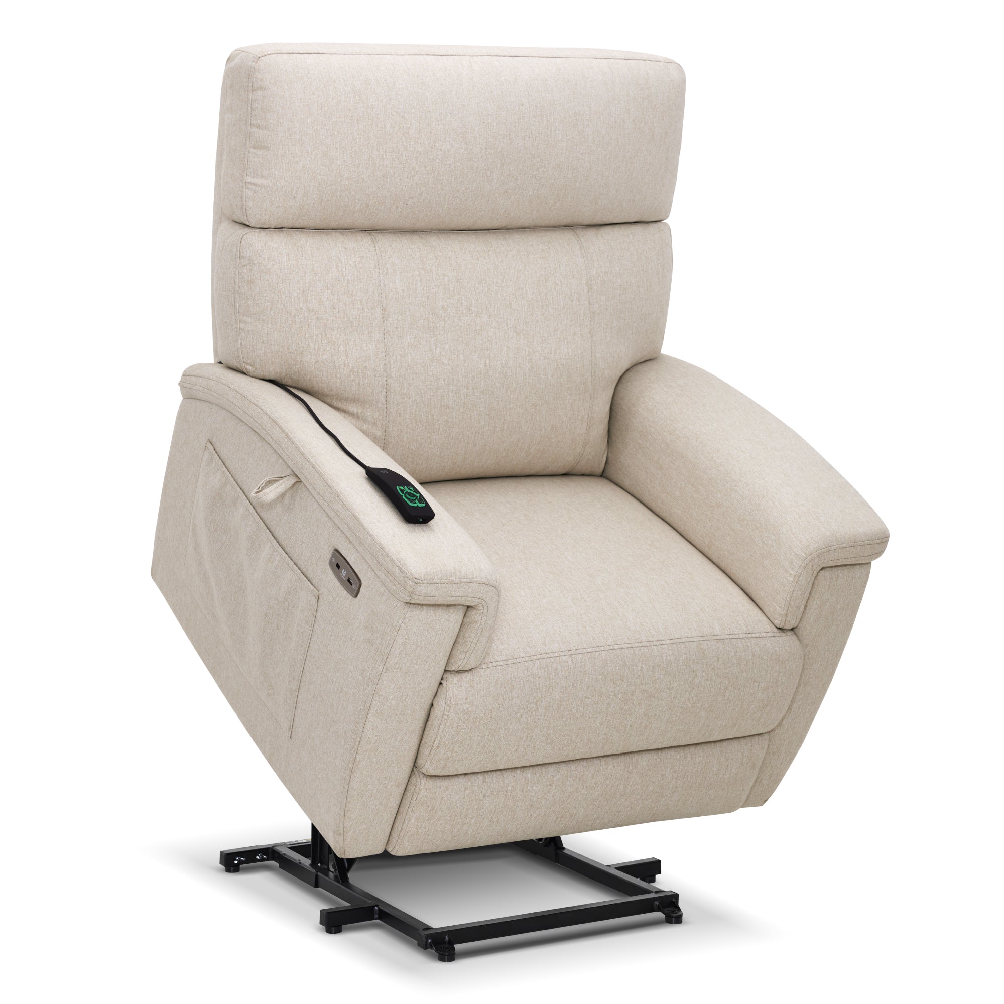 Power Lift Recliner Chair for Elderly, Massage and Heat, Fabric R7605