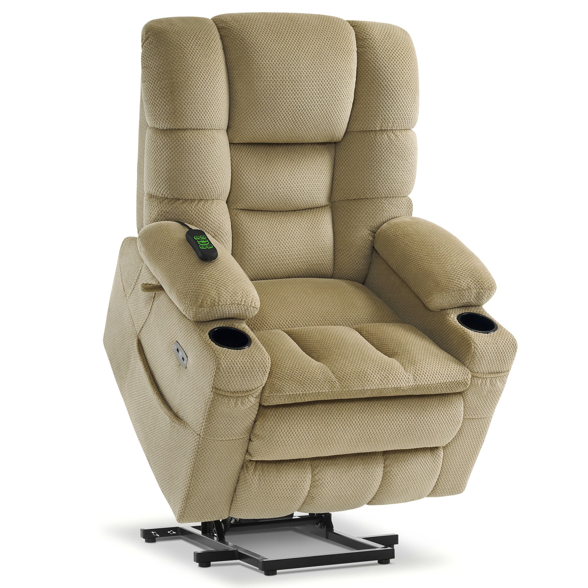 Power Lift Recliner Chair, Triple Motor, Massage and Heat, Fabric 7634|7631|7632|R7635