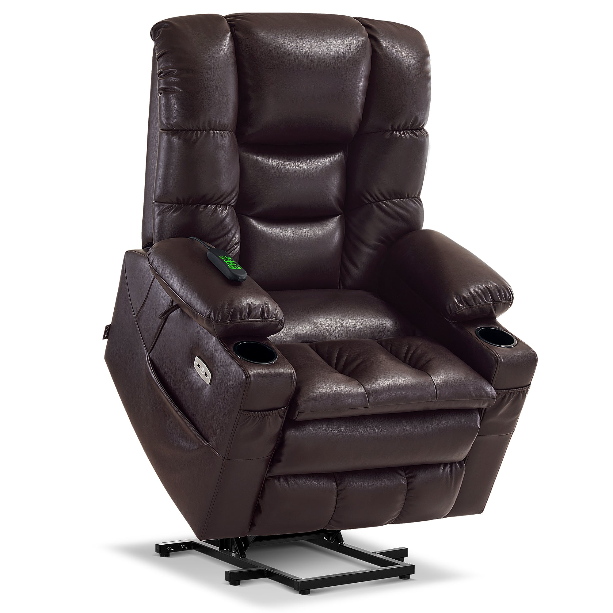 Power Lift Recliner Chair for Elderly,Triple Motor, Massage and Heat, Faux Leather 7632|7634|R7635
