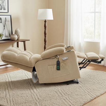 Power Lift Recliner Chair, Dual Motor, Massage and Heat, Fabric 7680|7679|R7688|R7677