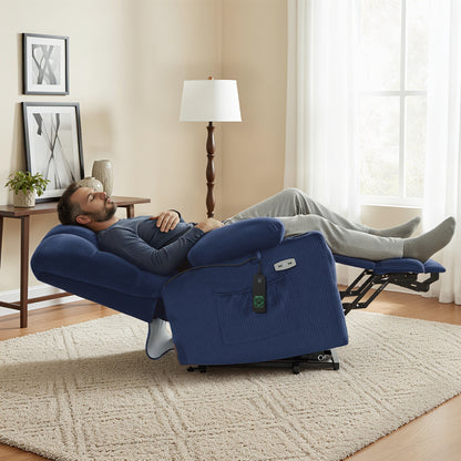 Power Lift Recliner Chair, Dual Motor, Massage and Heat, Fabric 7680|7679|R7688|R7677