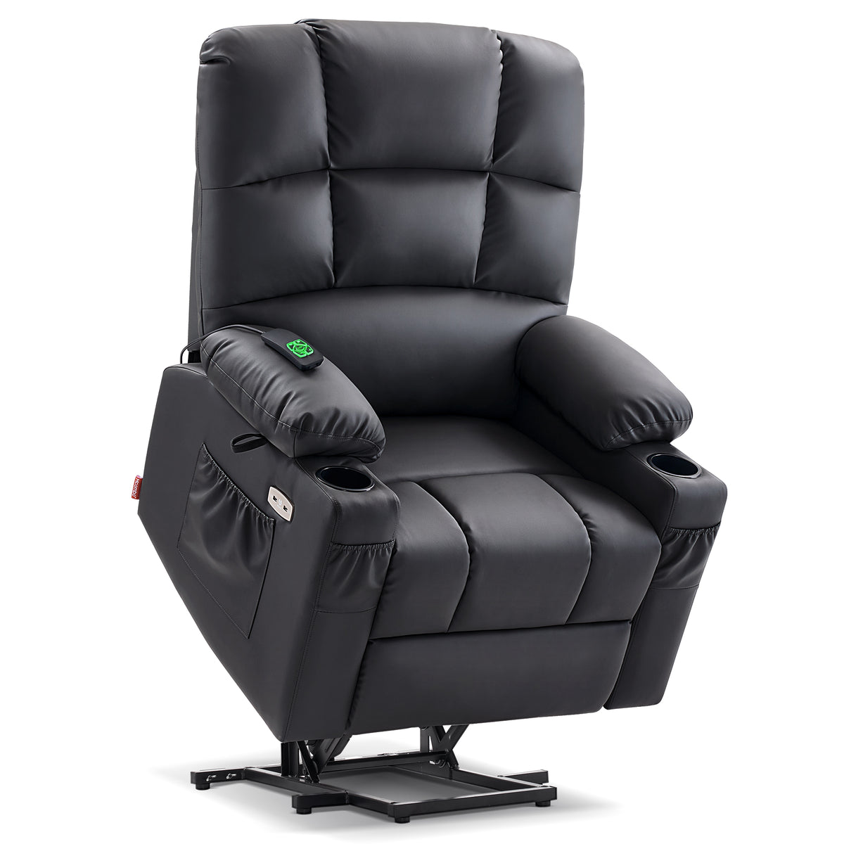 Power Lift Recliner Chair for Elderly, Dual Motor, Massage and Heat, Faux Leather 7680|7679|R7688|R7677