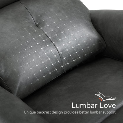 Zero Wall Hugger Recliners Chair for small space, Faux Leather PR699