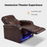 MCombo Power Recliner Chair with Adjustable Headrest, Home Theater Seating with USB Port, LED Light & Armrest Storage, Electric Reclining Chair for Living Room HTS400