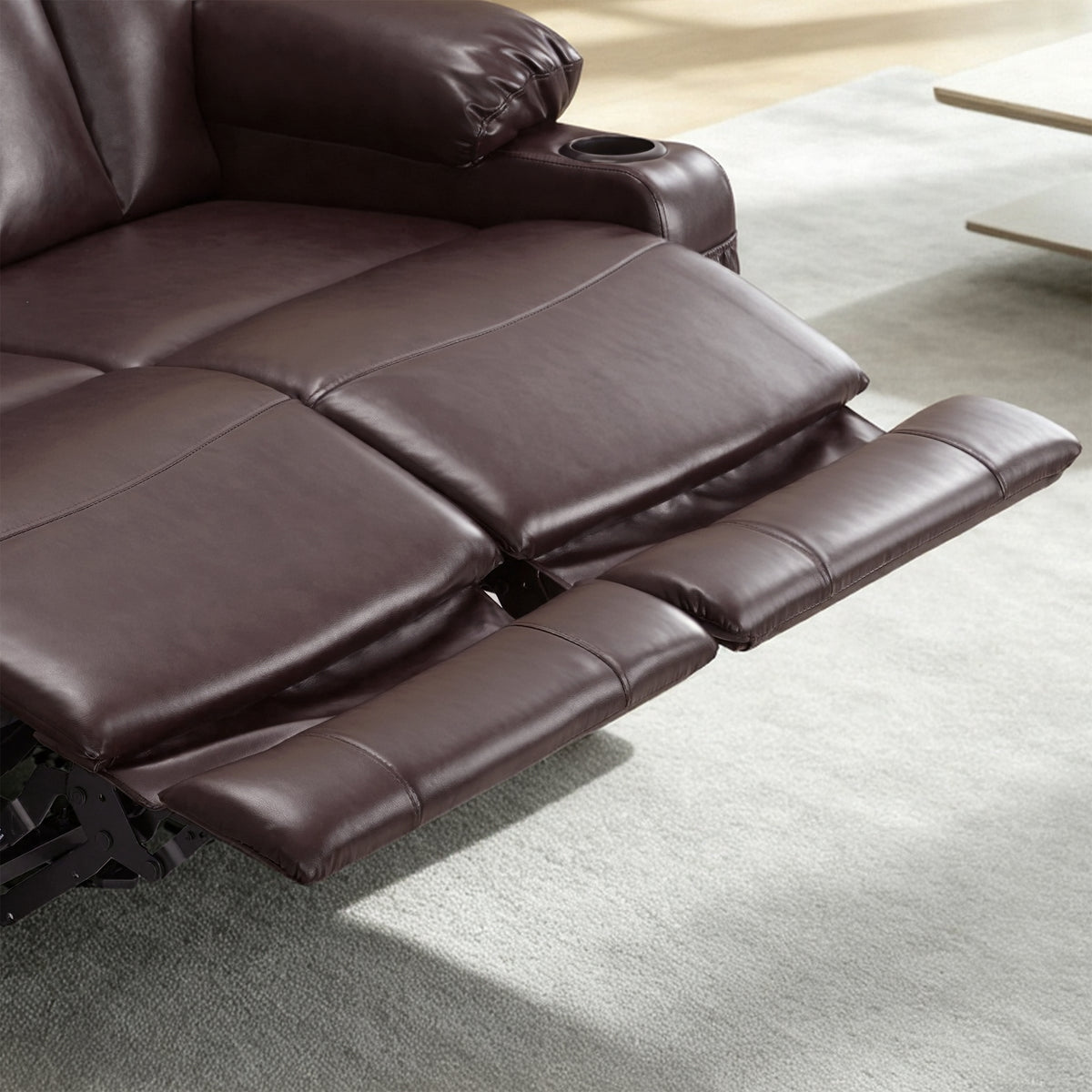 61 in Power Reclining Loveseat with Heat and Massage 6075