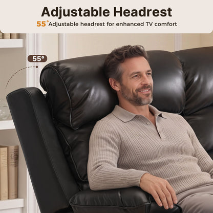 64 in Oversized Reclining Loveseat with Heat & Massage 6711