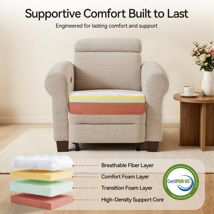 Wall Hugger Power Recliner Chair for Small Spaces, RV & Living Room HL164
