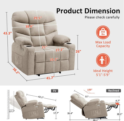 Power Lift Recliner Chair for Elderly, Fabric 7283|7281|7287|R7289|R7399