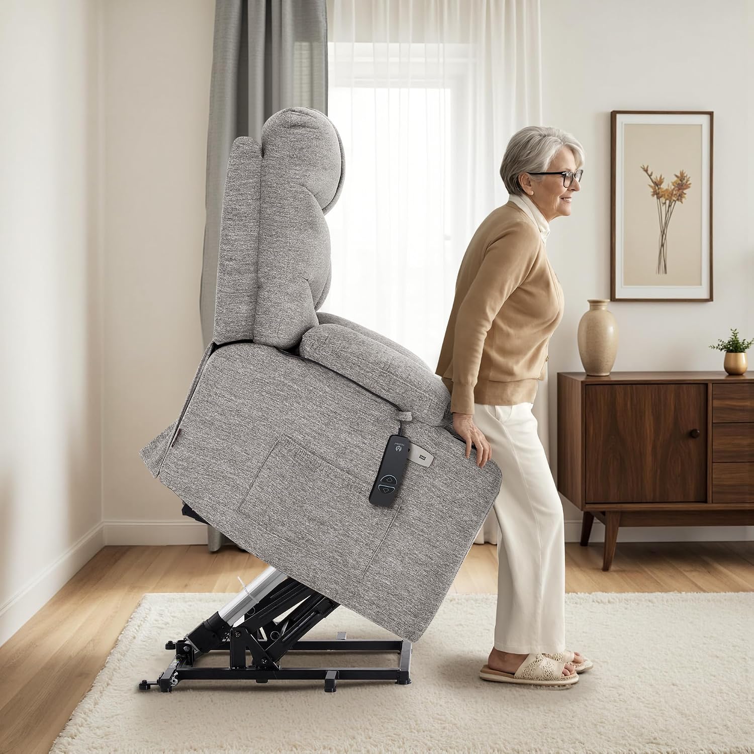 Power Lift Recliner Chair for Elderly, Fabric 7283|7281|7287|R7289|R7399
