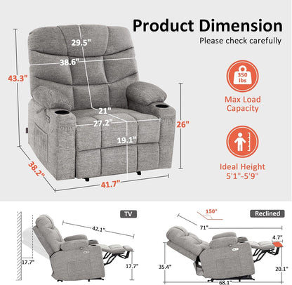 Power Lift Recliner Chair for Elderly, Fabric 7283|7281|7287|R7289|R7399
