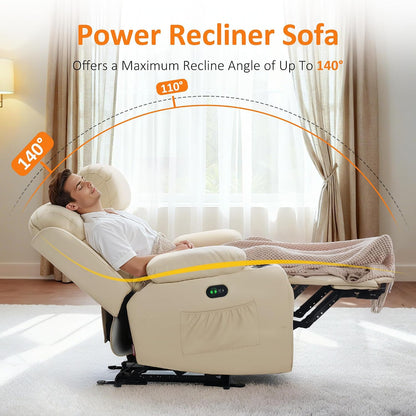 84 in 3 Seater Reclining Sofa with Heat and Massage 6077