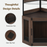 MCombo Corner Dog Crate Furniture with Glass Shelves, Wooden Dog Kennel Furniture with Door, Pet Crate Indoor Use, CN28