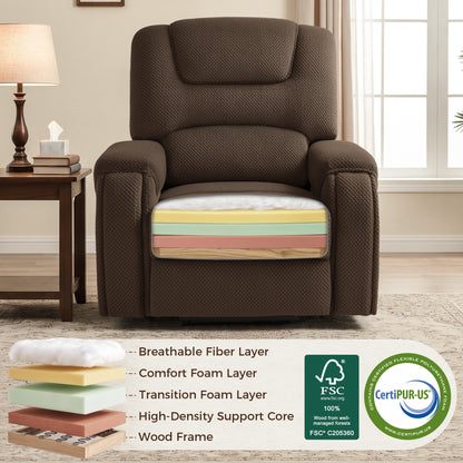 4-Motor Power Lift Recliner with Power Lumbar & Headrest R7558