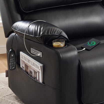 64 in Oversized Reclining Loveseat with Heat & Massage 6711