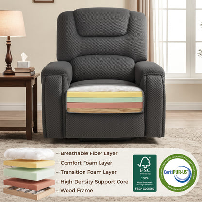 4-Motor Power Lift Recliner with Power Lumbar & Headrest R7558