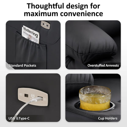 Power Lift Recliner Chair for Elderly, Dual Motor, Massage and Heat, Faux Leather 7680|7679|R7688|R7677