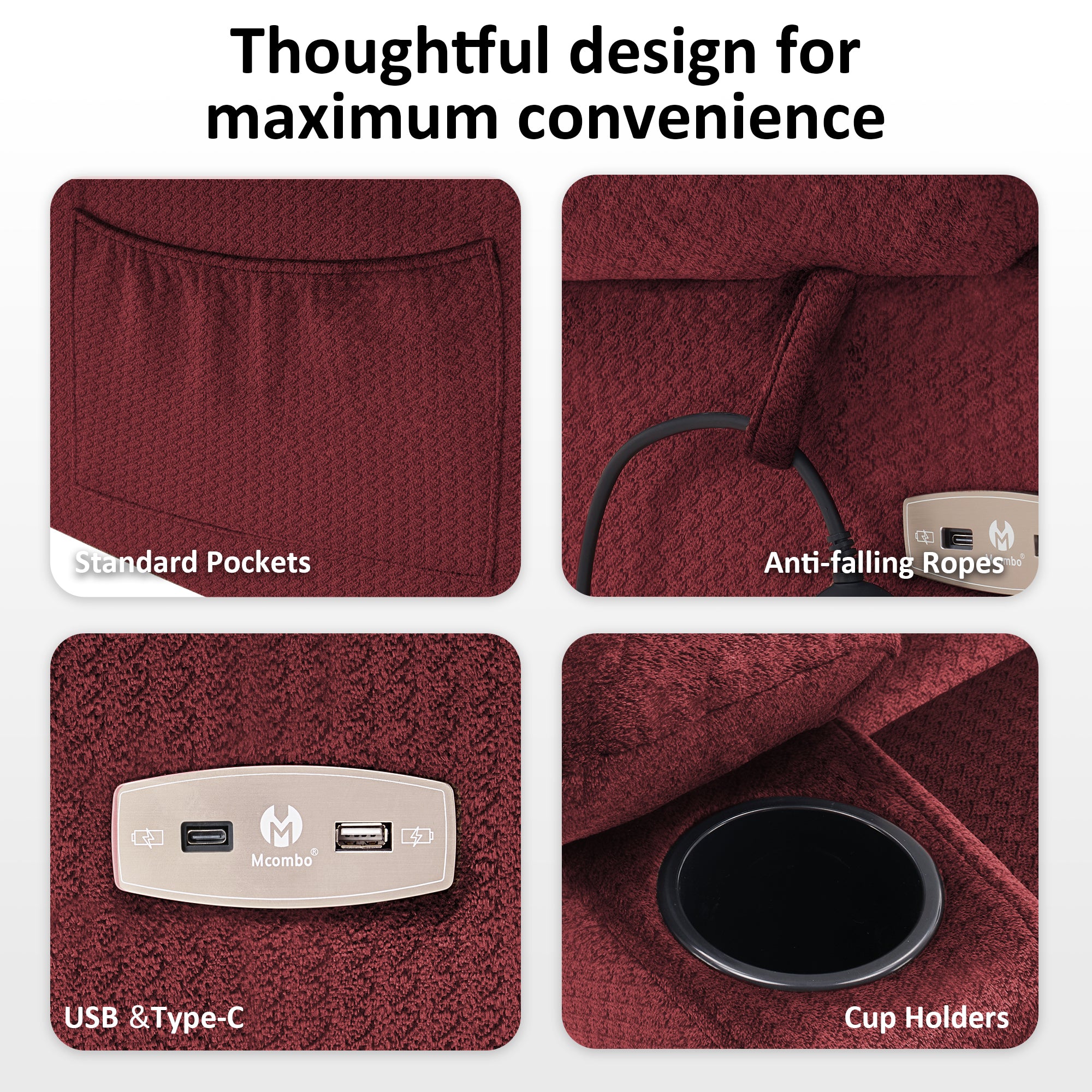 Power Lift Recliner Chair for Elderly, Dual Motor, Massage and Heat, Fabric 7680|7679|R7688|R7677