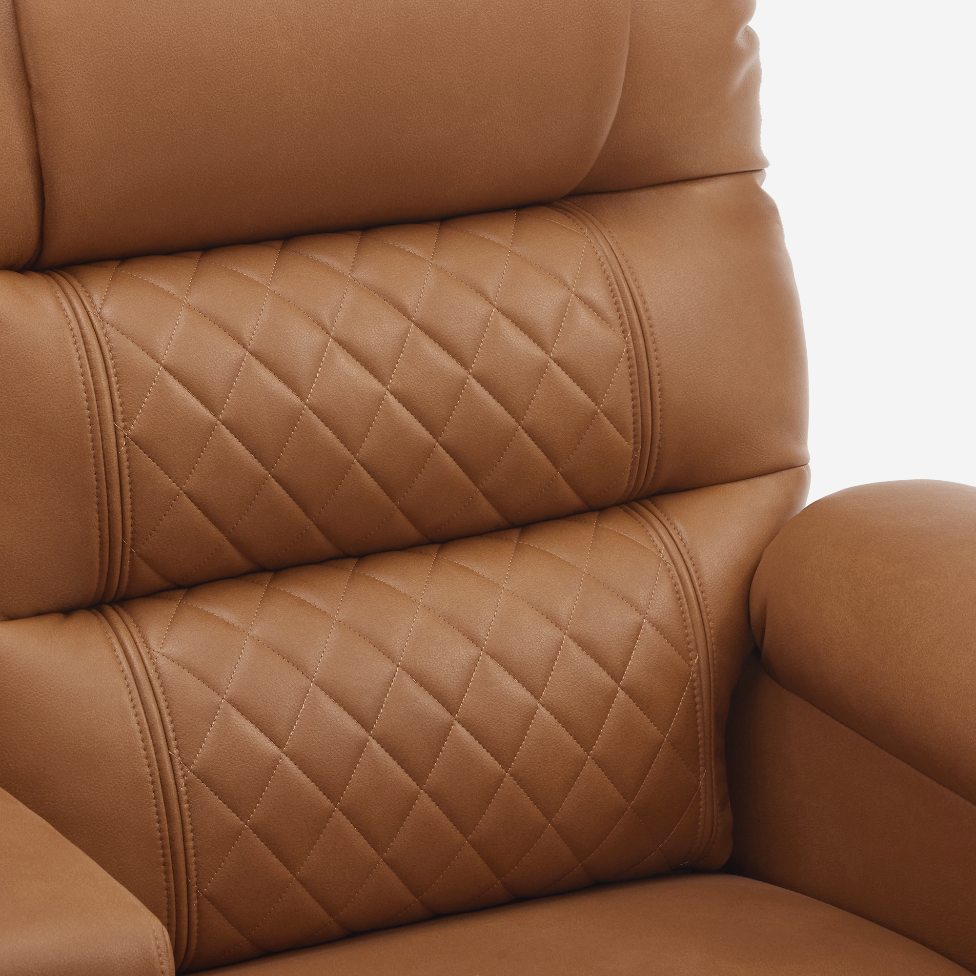 Power Reclining Loveseat with Console, Heat and Massage, Faux leather PR624