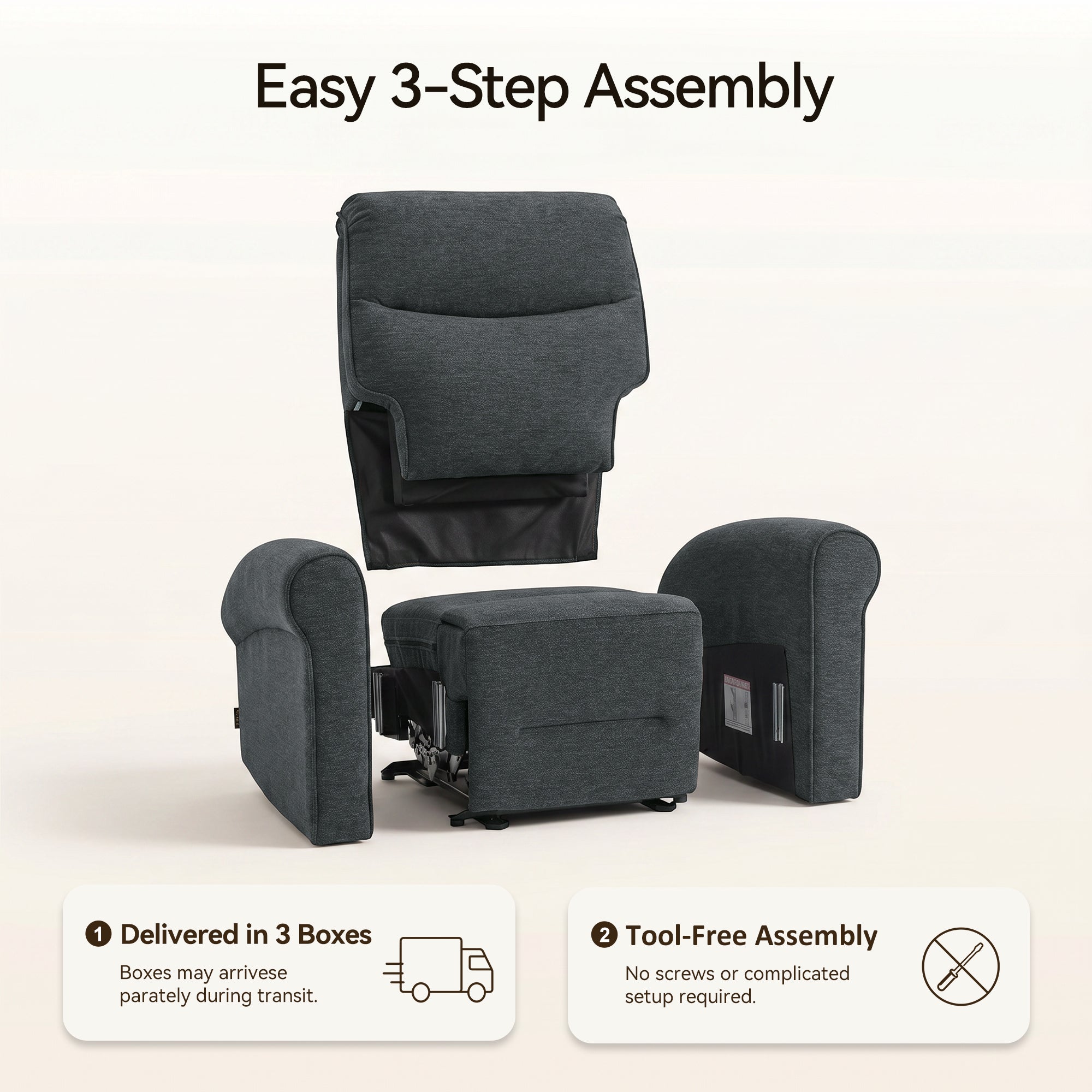 Power Wall Hugger Recliner Chair, Fabric/Faux Leather PR630 PR520