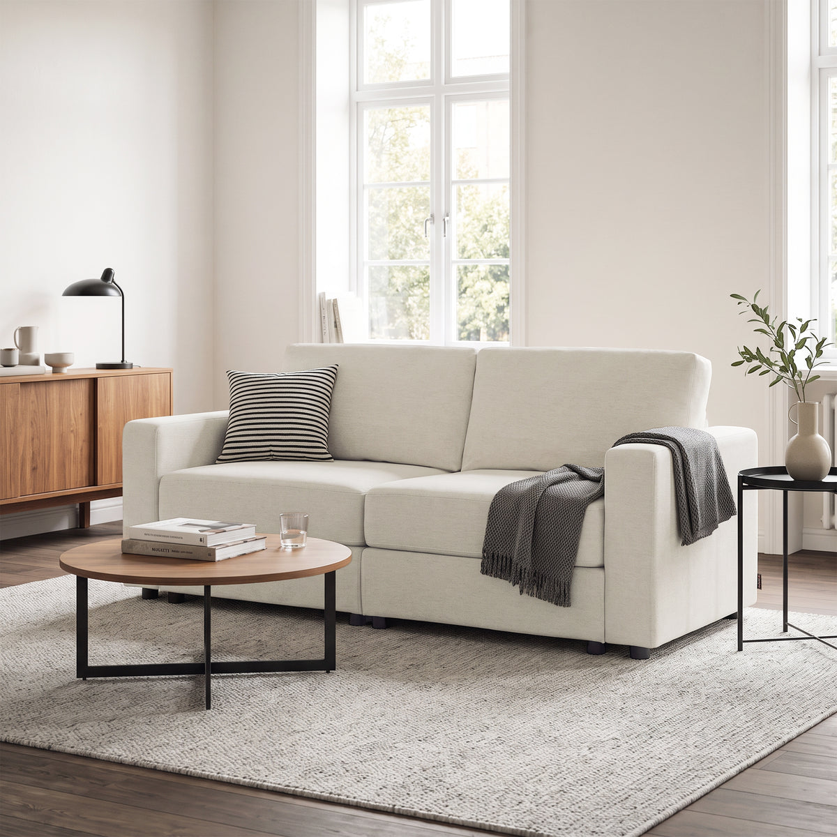 Oversized Sectional Sofa Couch with Storage Ottoman 6366