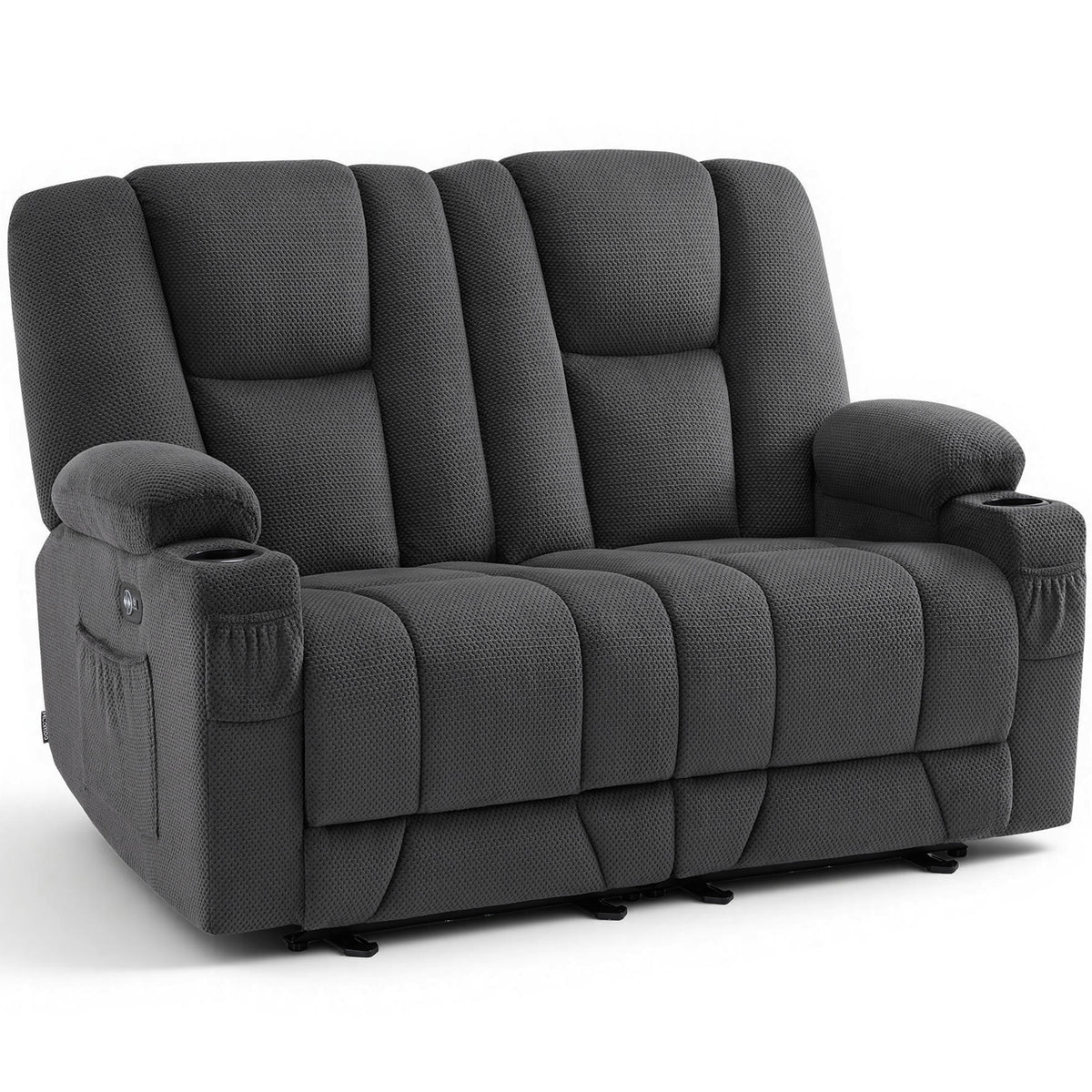 58 in Reclining Loveseat Recliner with Heat & Massage 6034M1
