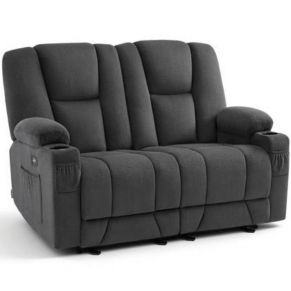 58 in Reclining Loveseat Recliner with Heat & Massage 6034M1
